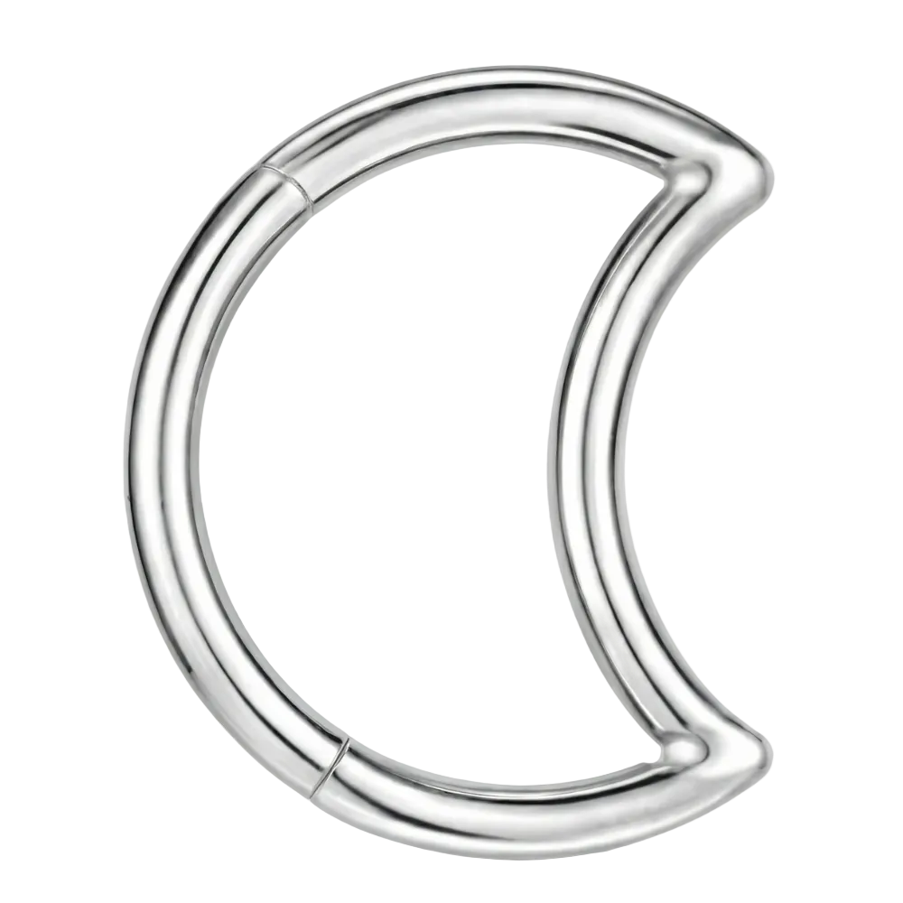 Titanium Segmented Clicker - Moon - Piercing Planet