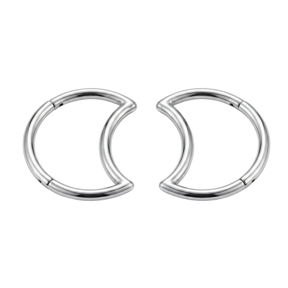 Titanium Segmented Clicker - Moon - Piercing Planet