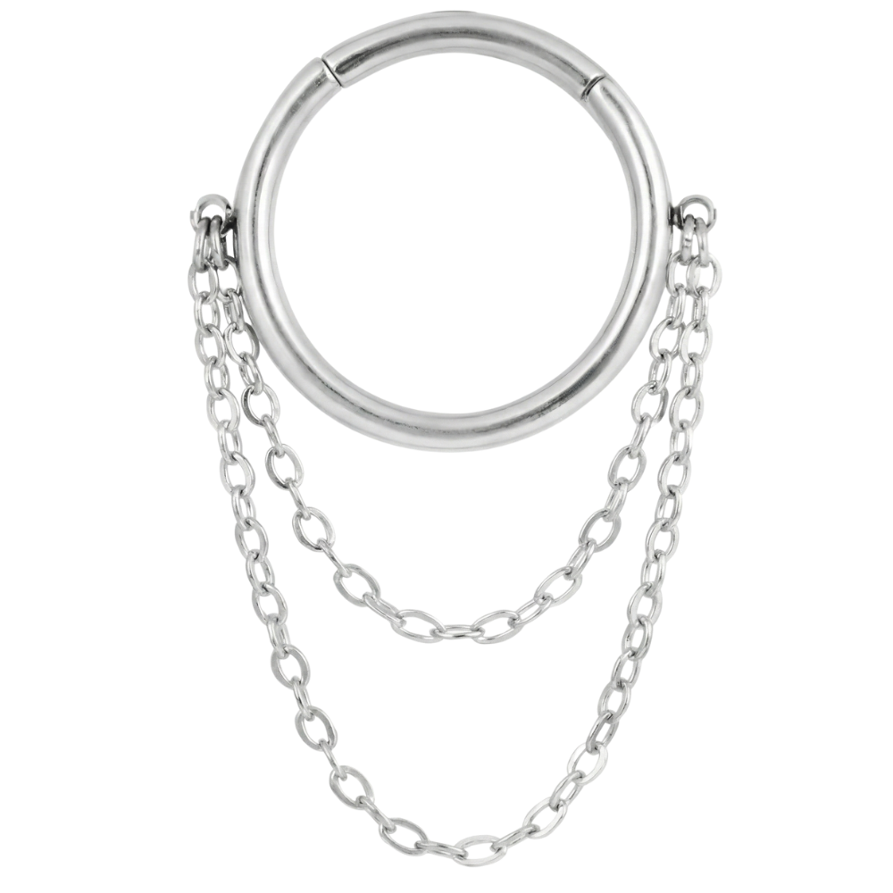 Titanový segmentový kliker se dvěma řetězy - kruh