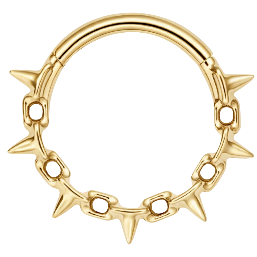 Tytanowy Clicker Segmentowy Z Cierniami - Kółko