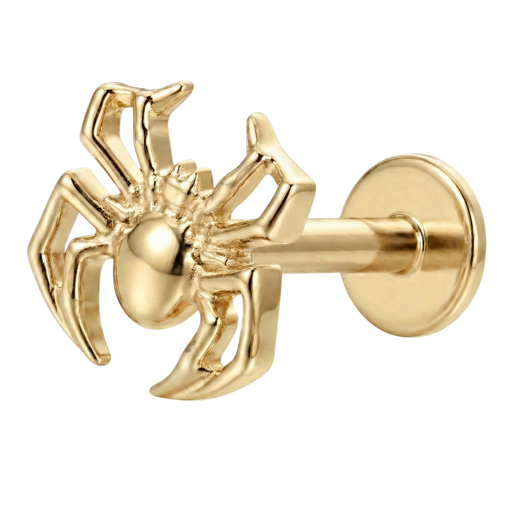 Tytanowy Labret Ozdobny - Pająk