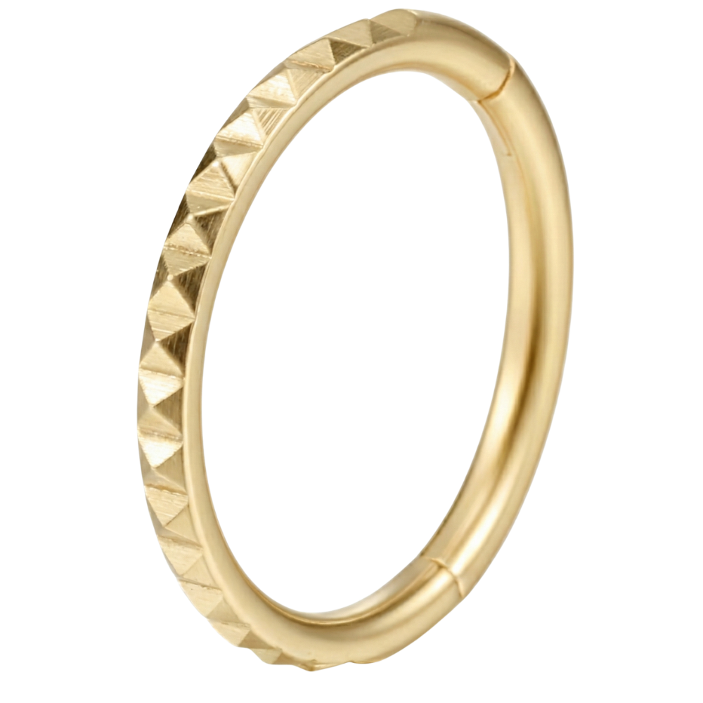 Titanium Clicker Segmentované čtverce řezané diamantem - Kruh