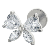 Titan Dekorativní Labret - Luk S Cubic Zirconia