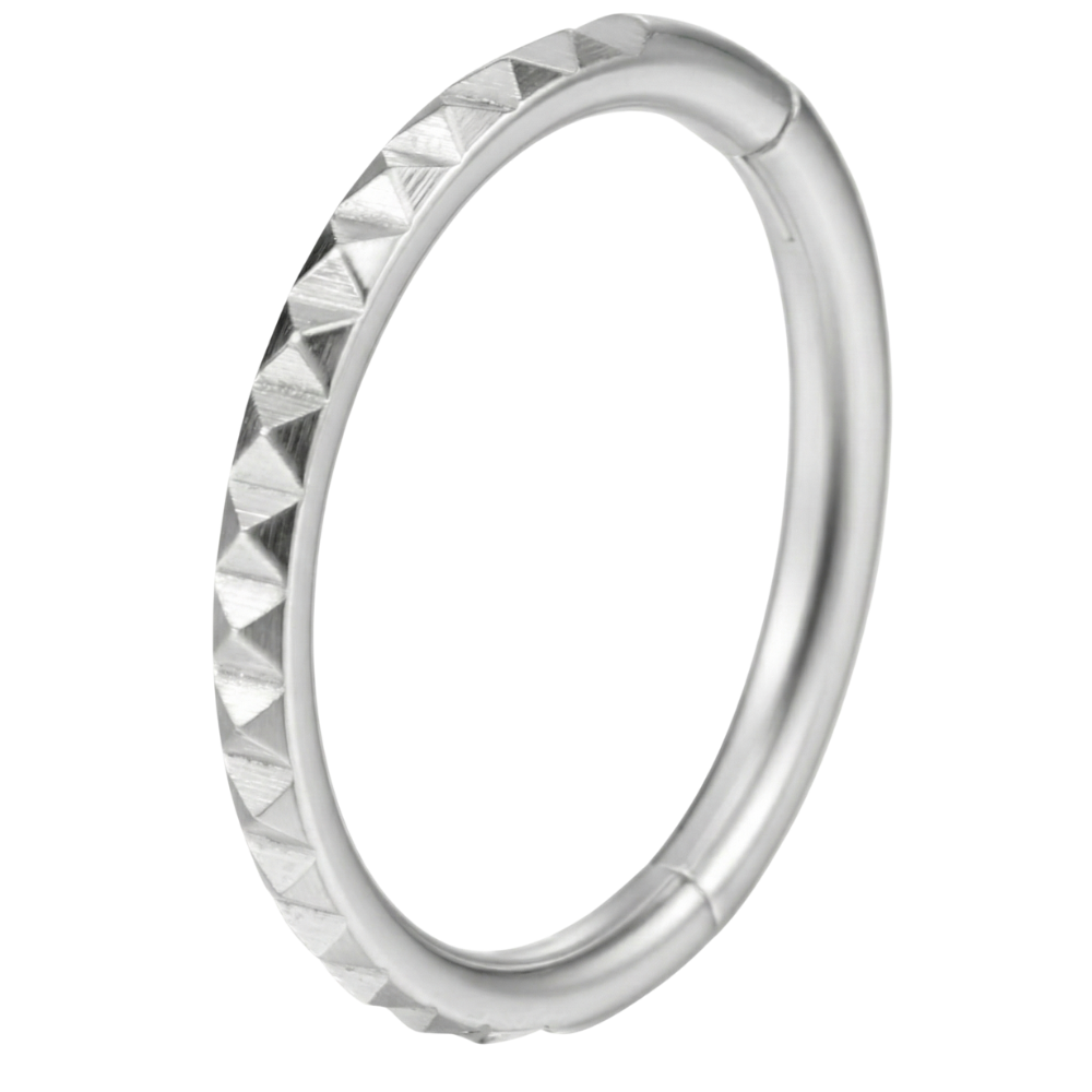 Titanium Clicker Segmentované čtverce řezané diamantem - Kruh