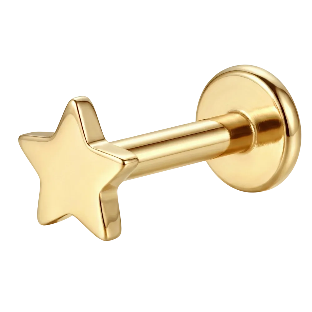Titanium Labret - Star