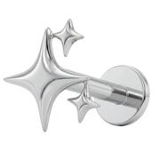 Titanium Decorative Labret - Three Stars