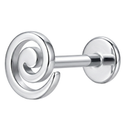 Titanium Decorative Labret - Spiral