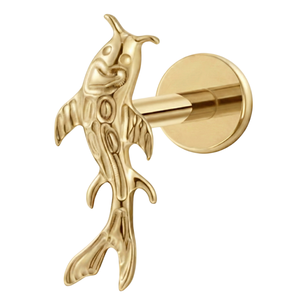 Tytanowy Labret Ozdobny - Rybka