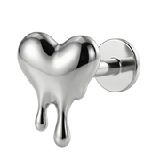 Titanový dekorativní labret - tající srdce