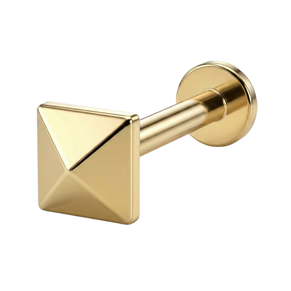 Titanový dekorativní labret - čtverec