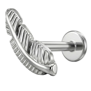 Titanový dekorativní labret - peříčka