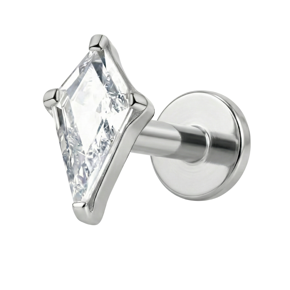 Tytanowy Labret Ozdobny - Latawiec Z Cyrkonią