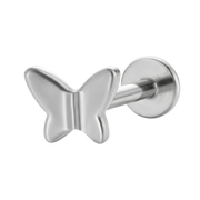 Titanový dekorativní labret - motýl