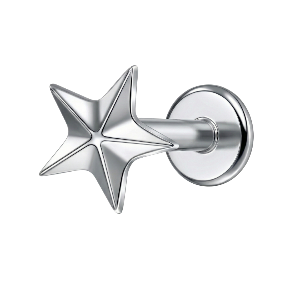 Titanium Decorative Labret - Star