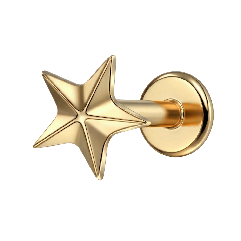 Titanium Decorative Labret - Star