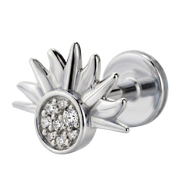 Tytanowy Labret Ozdobny - Słońce Z Cyrkoniami