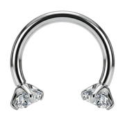 Titanová ozdobná podkova - kamínky