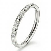 Titanový segmentový kliker s kubickými zirkony, diamantem broušený ráfek - kruh - piercing Planet