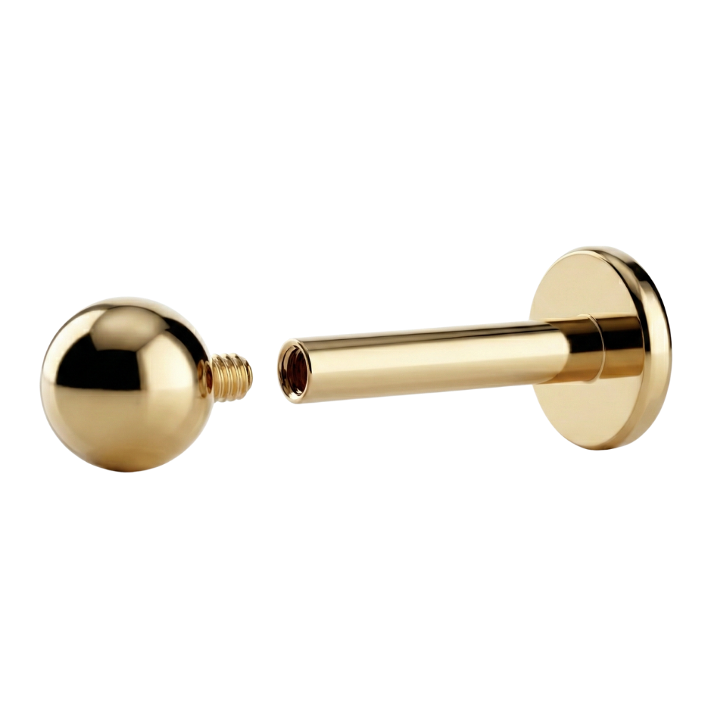 Tytanowy Labret Z Kulką - Z Gwintem Wewnętrznym