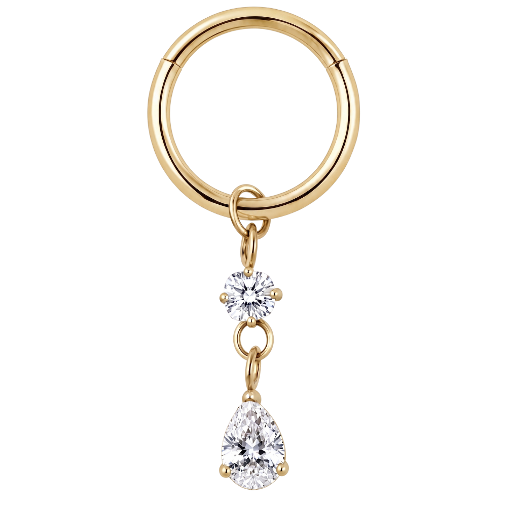 Segment Clicker With Double Pendant GOLDEN