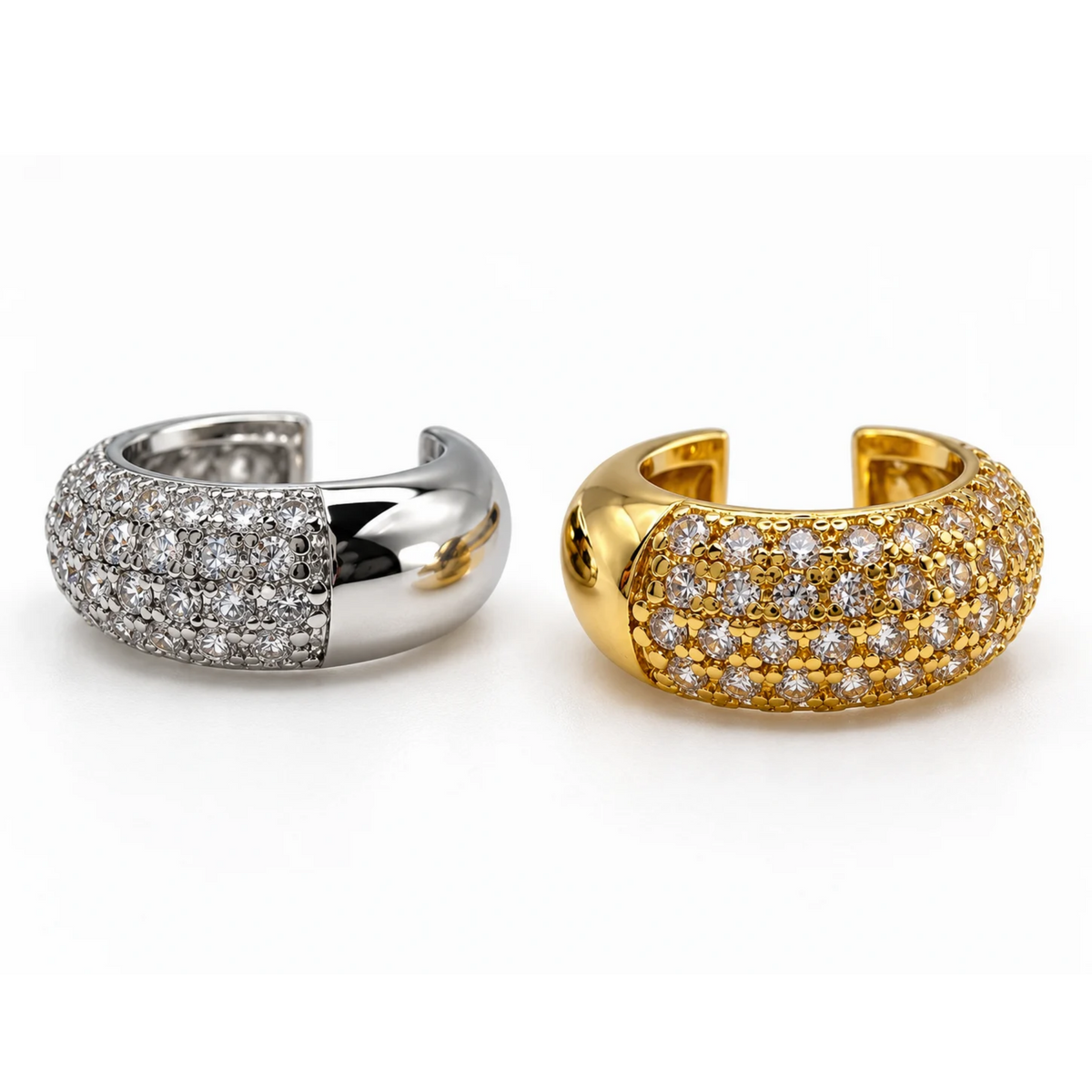 Nausznica Szeroka z Cyrkoniami - Ear Cuff