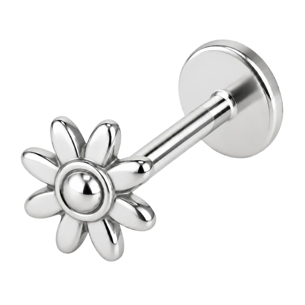 Stalowy Labret Ozdobny Stokrotka