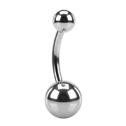 Ocelový piercing do pupíku - Kuličky s vnějším závitem