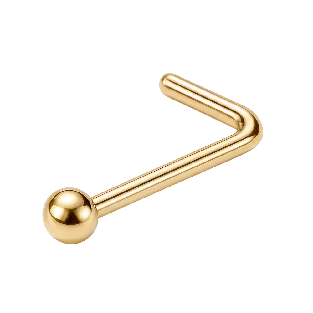 Curved Titanium Ball Nose Ring