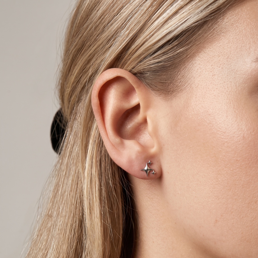 Titanium Decorative Labret - Three Stars