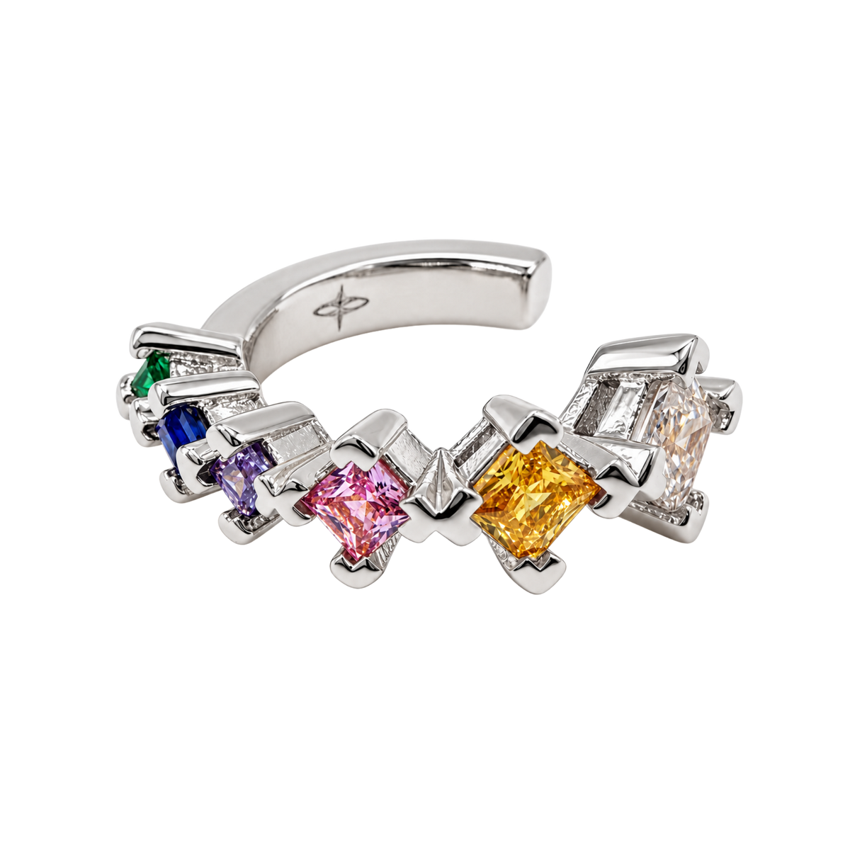 Nausznica z Kolorowymi Cyrkoniami - Ear Cuff