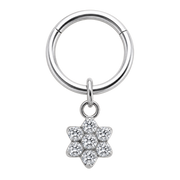 titanium clicker with star pendant