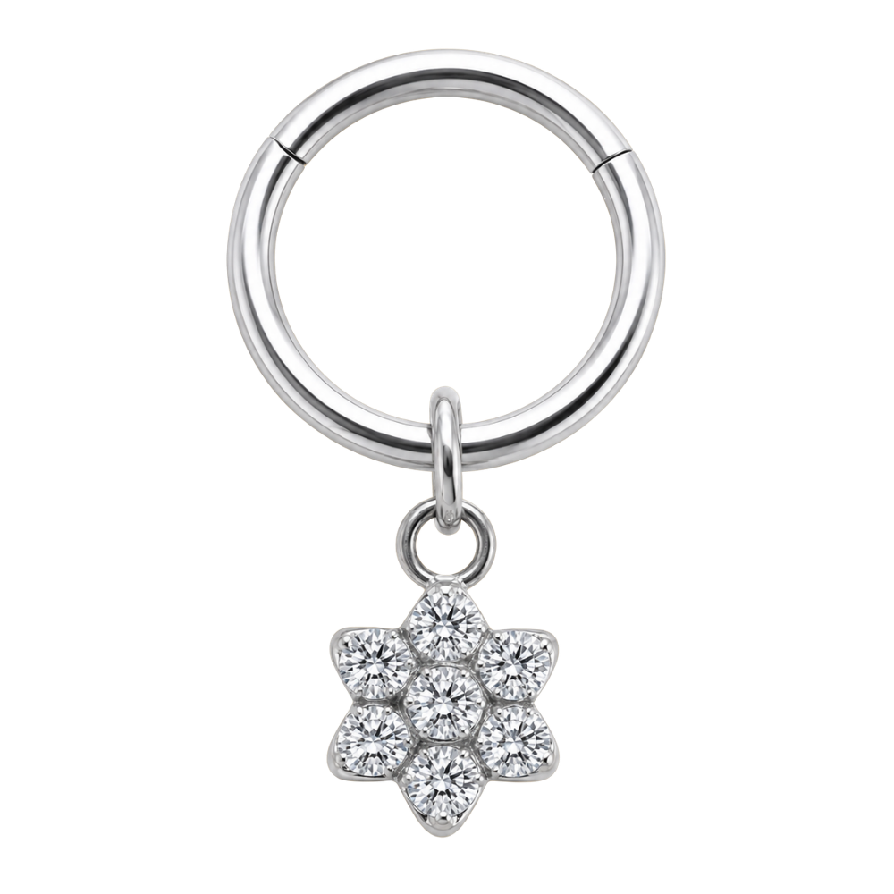titanium clicker with star pendant