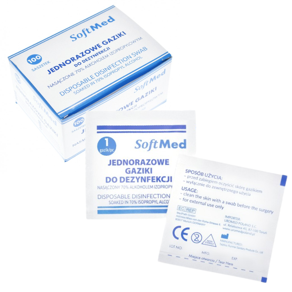 Gaziki Do Dezynfekcji - 1 Sztuka